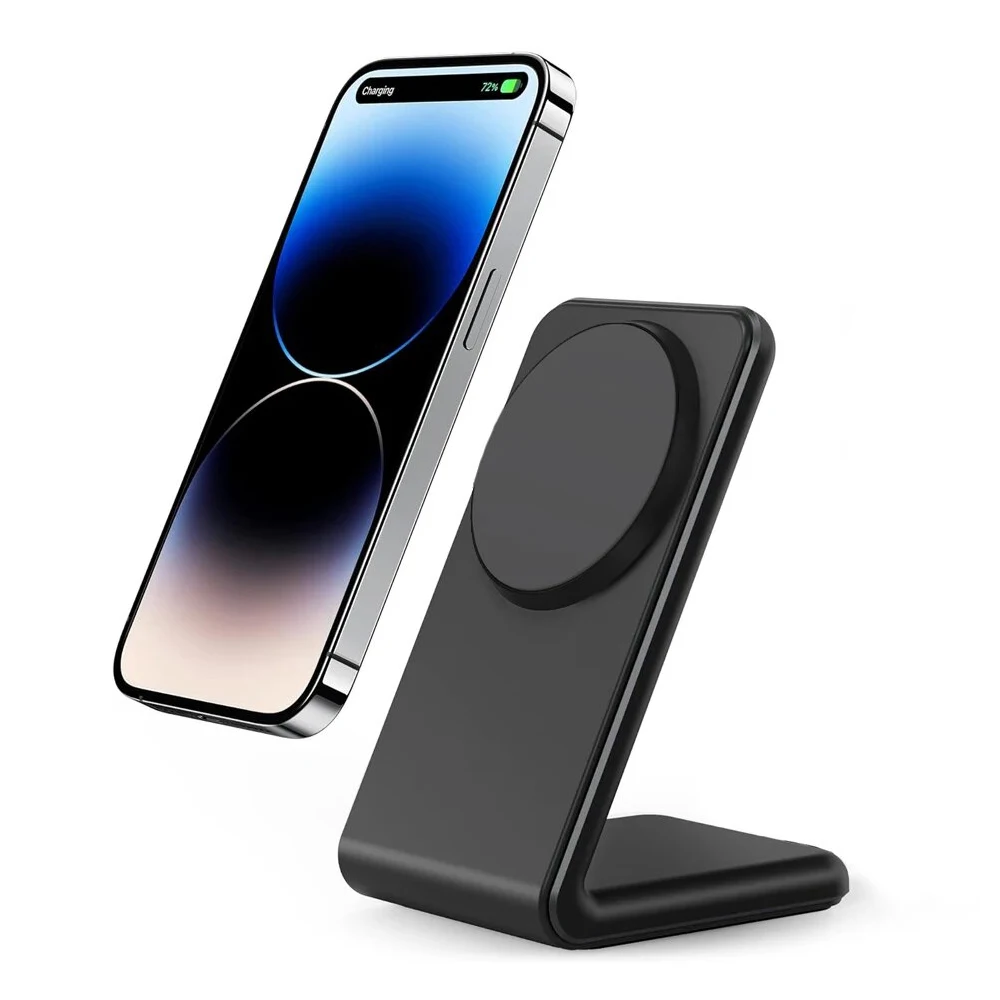 Magnetisches kabelloses Ladegerät für MagSafe Dock Ständer 15 W Schnellladung für iPhone 15 14 13 12 Pro Max Mini Plus