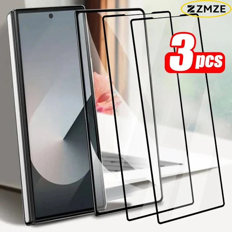 Galaxy Z Fold6: 9H Gehärtetes Glas Fold6 Displayschutz Äußere Schutzabdeckung Glas ﻿