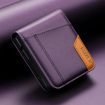 Galaxy Z Flip6: Flip-Leder-Handyhülle 7 FE 6 5 4 3 5G Flip7 Flip8 Brieftasche Kartenhalter Handytasche Buchhülle Etui