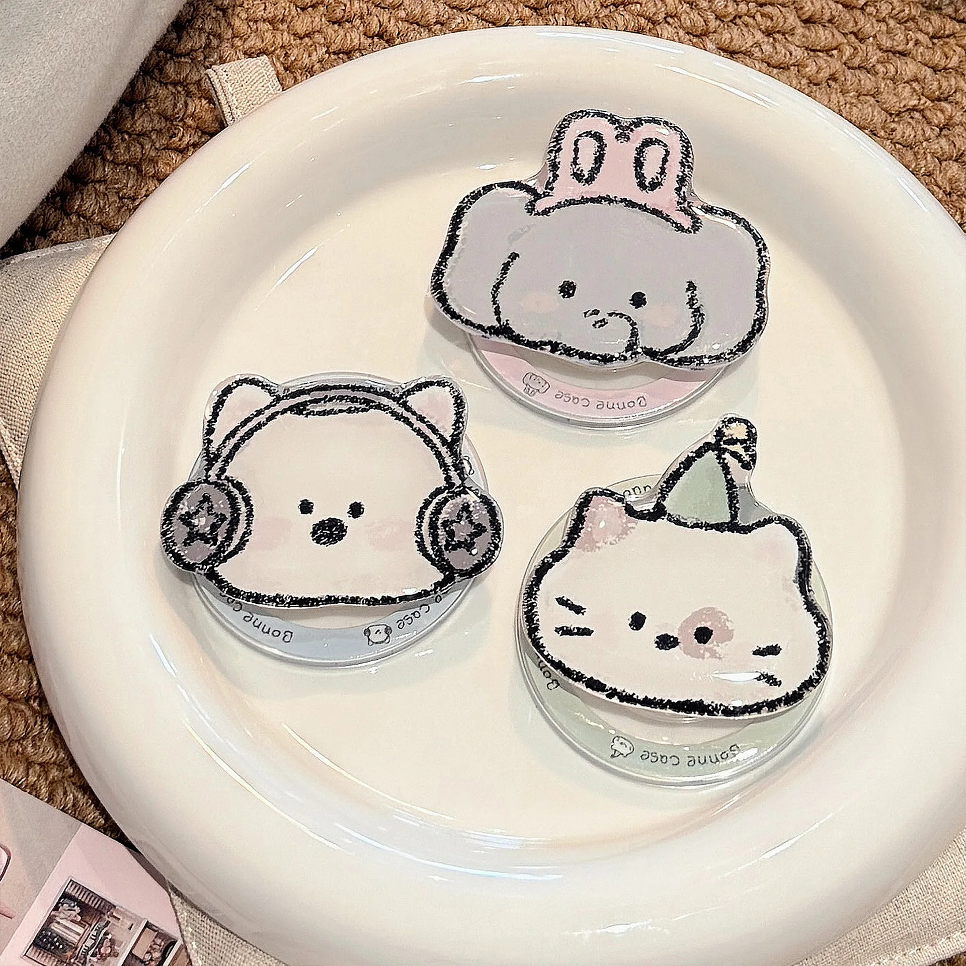 Koreanischer Cartoon-Tier-Faltbarer Halter für magnetische Handyhalterungen Griptok Grip Tok Ständer für iPhone Samsung – Bild 4