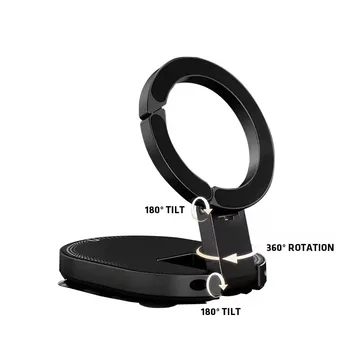 MA39 Magnetischer Faltbarer Handyständer Universal 360° °   Drehbarer Desktop-Handyhalter mit Saugnäpfen an der Unterseite