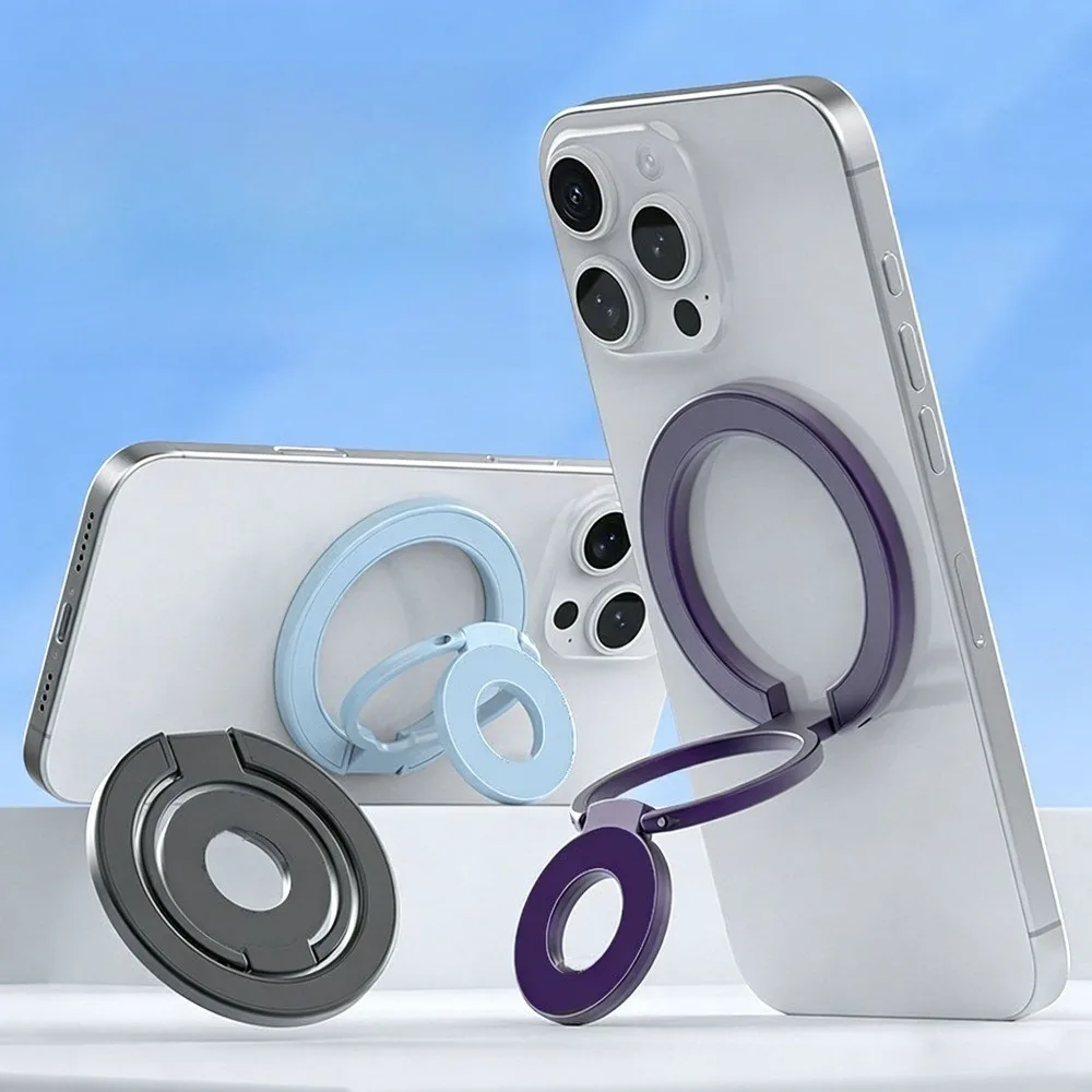 Magnetischer MagSafe-Handyhalter mit Ring, tragbarer, abnehmbarer Ständer, kompatibel mit iPhone 12 13 14 15 16 Serie – Bild 2