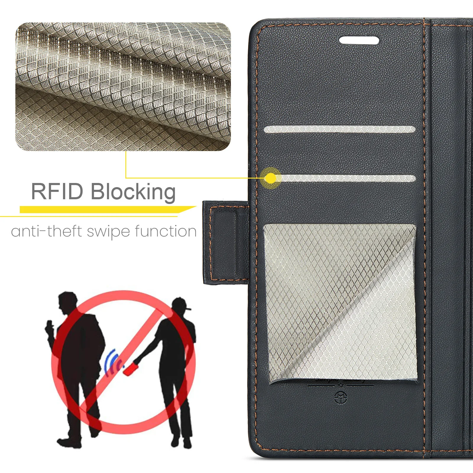 Magnetische Flip-Leder-Schutzhülle 7 6 5 Fold8 Fold7 5G Brieftasche mit Kartenhalter – Bild 5
