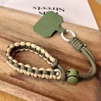 Handgewebtes, verstellbares, universelles Handy-Handgelenkband, kurzes Lanyard, Outdoor-Sport, praktisches