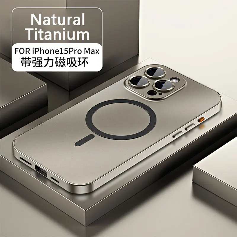 iPhone 17 Pro Max: Metallrahmen-Handyhülle Luxus-Aluminium-Magnet-PC-Rückwand-Telefonabdeckung