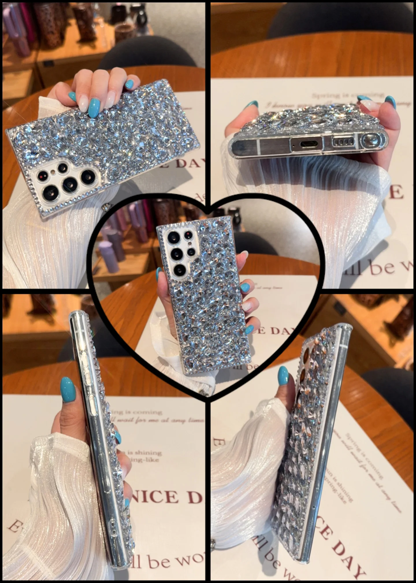 Neu eingetroffen: Luxuriöses Design, vollständig mit Diamanten besetzte Handyhülle +, Schutzhülle. – Bild 5