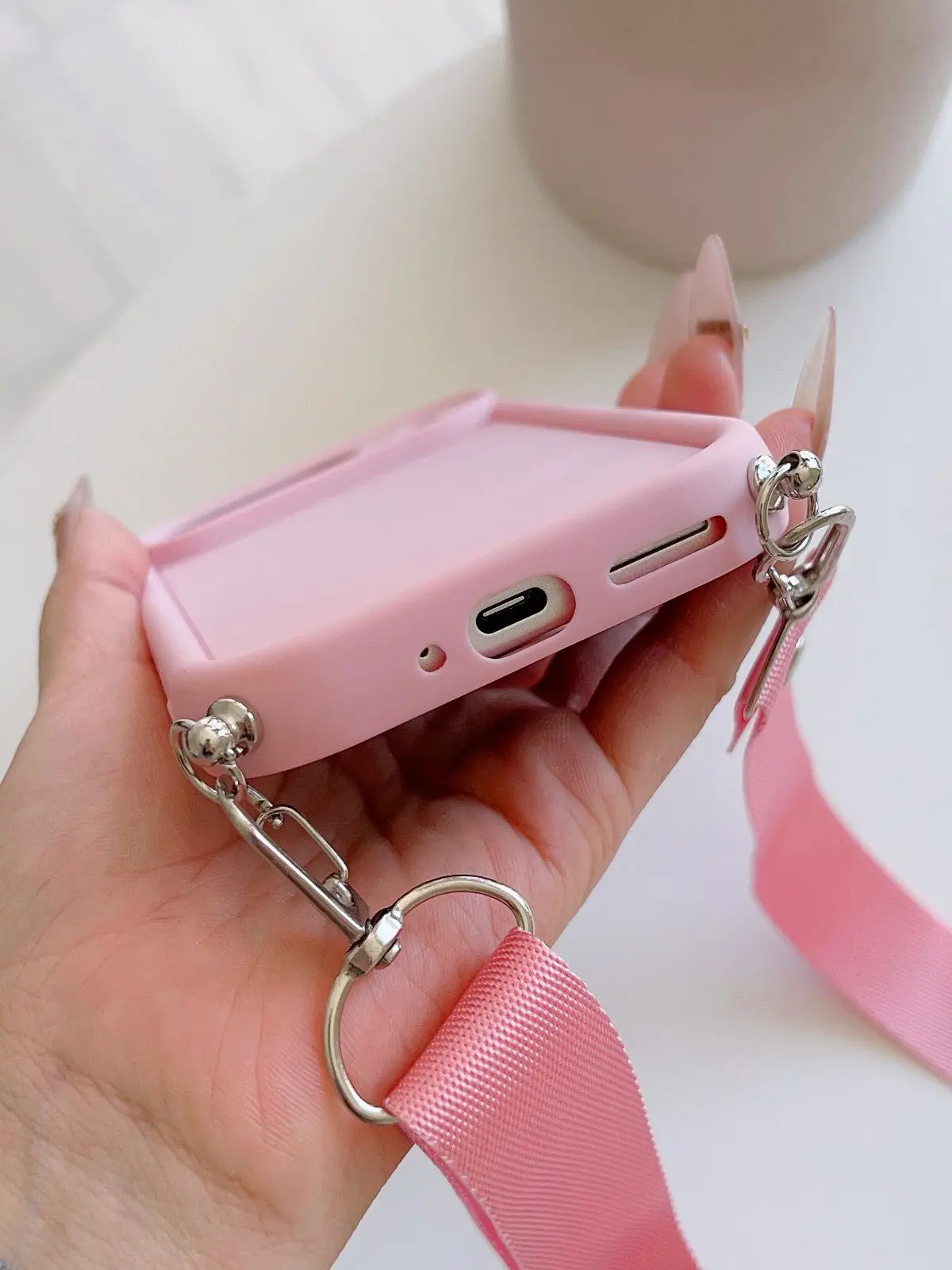 Crossbody-Kordelband-Handyhülle Stoßfeste Weiche Silikonhülle – Bild 6