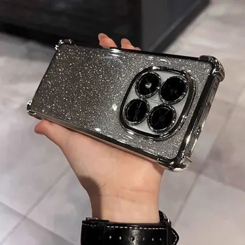 Redmi Note 14 Pro 5G: Hülle, stoßfest, glitzernde Abdeckung 14C 13C 12, weiche Silikonhülle 14pro