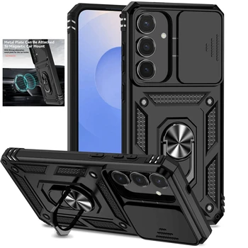 Galaxy S25 FE: Panzerhülle mit Ringhalter und Linsenschutz