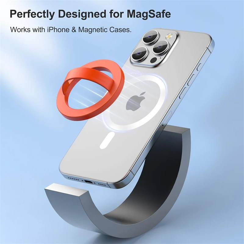 Freihändiger magnetischer Fingerriemen aus flüssigem Silikon für Magsafe iPhone 17 16, unterstützt Mac Safe Grip – Bild 3
