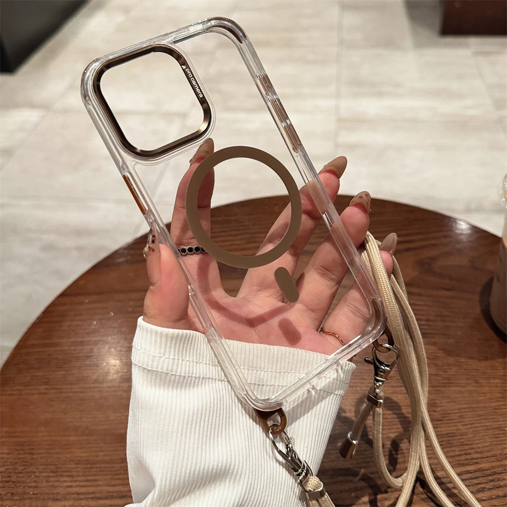 Transparente magnetische Umhängekette für Magsafe-Hülle Anti-Verlust-Hülle – Bild 4
