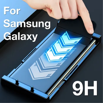 Galaxy S21+: 10 9 8 Plus Displayschutzfolie mit Installationsset, kein Glas