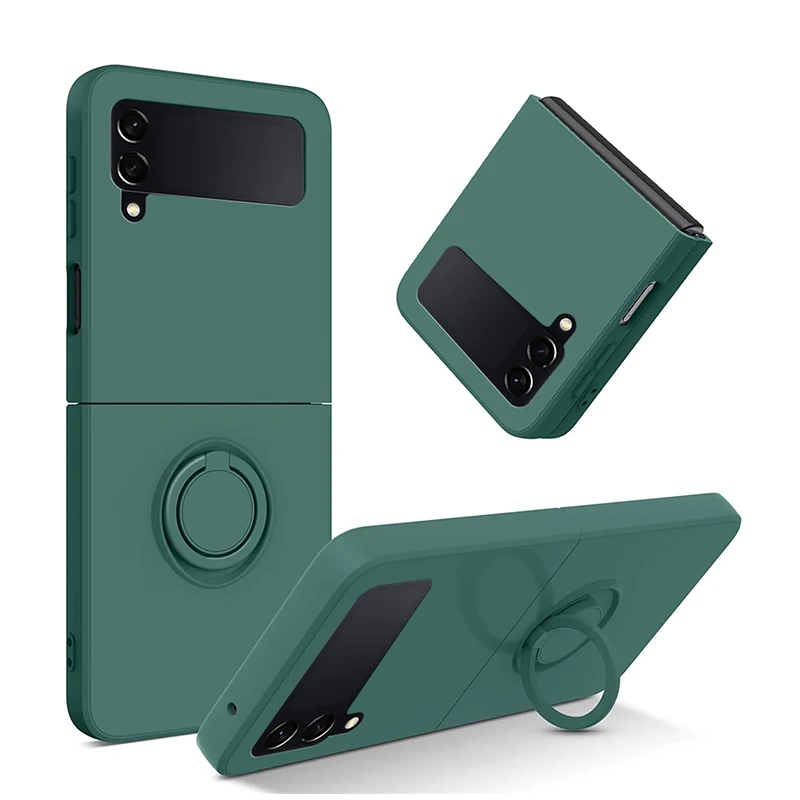 Luxuriöse Flüssigsilikon-Ringhalterung mit magnetischer Halterung Flip8 Flip7 5G Handyhülle – Bild 2