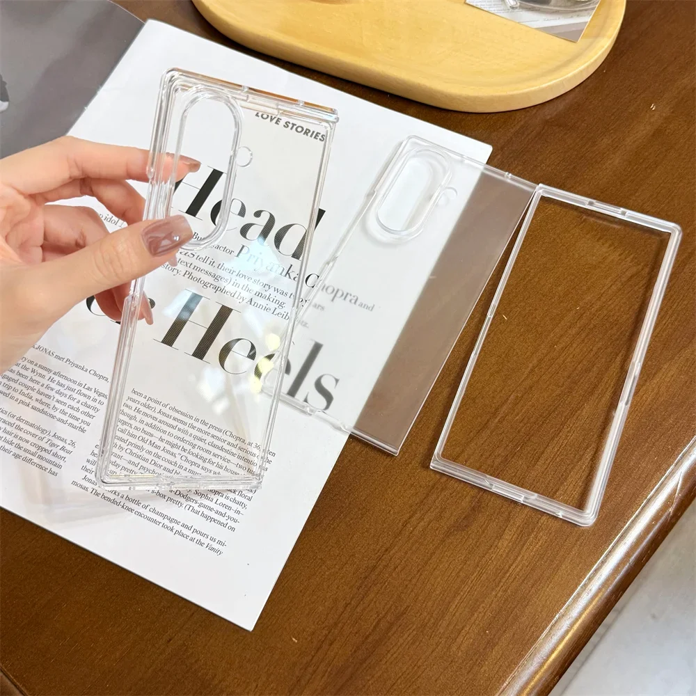 Handyhülle 6 5 4 3 Fold7 Fold6 Fold5 Schutzhülle Harte Rückseite Transparent Ultradünn Schlank Matt – Bild 4