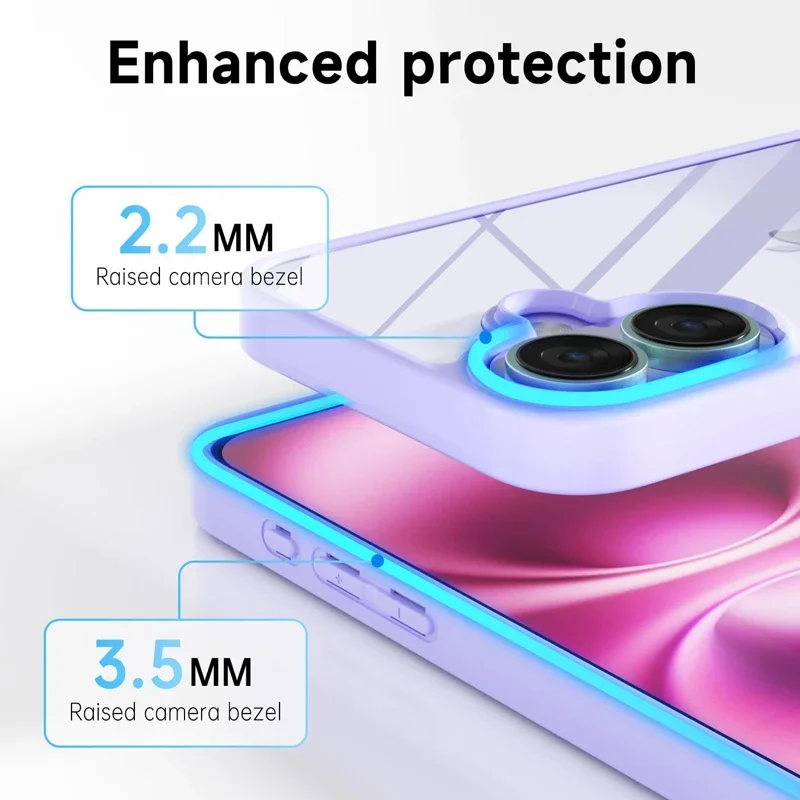 Bonbonfarbene Silikon-Stoßstangen-Telefonhülle, XR8, 7Plus, transparente, stoßfeste Rückseite – Bild 4