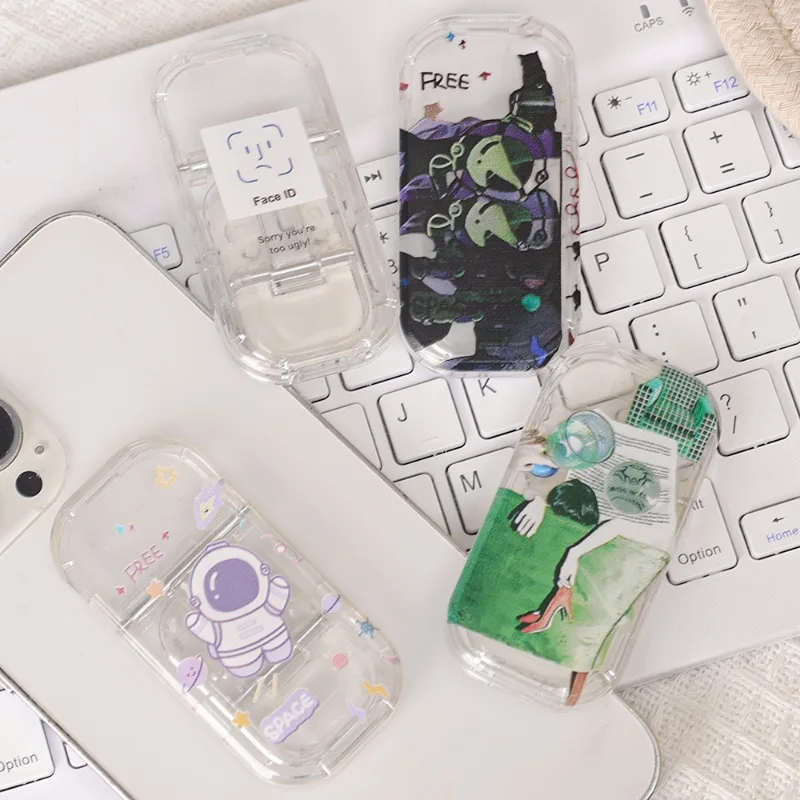 Acryl-Telefonringhalter, Fingerständer, einziehbarer Handy-Griff, faltbarer Ständer für iPhone, Samsung, Smartphones – Bild 5