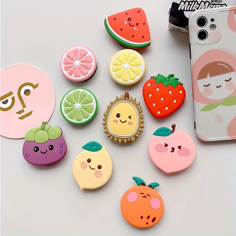 Niedlicher Frucht-Erdbeer-Handyhalter mit faltbarem Griff für iPhone 17/16 Samsung Support Tok Socket Pocket Finger – Bild 4
