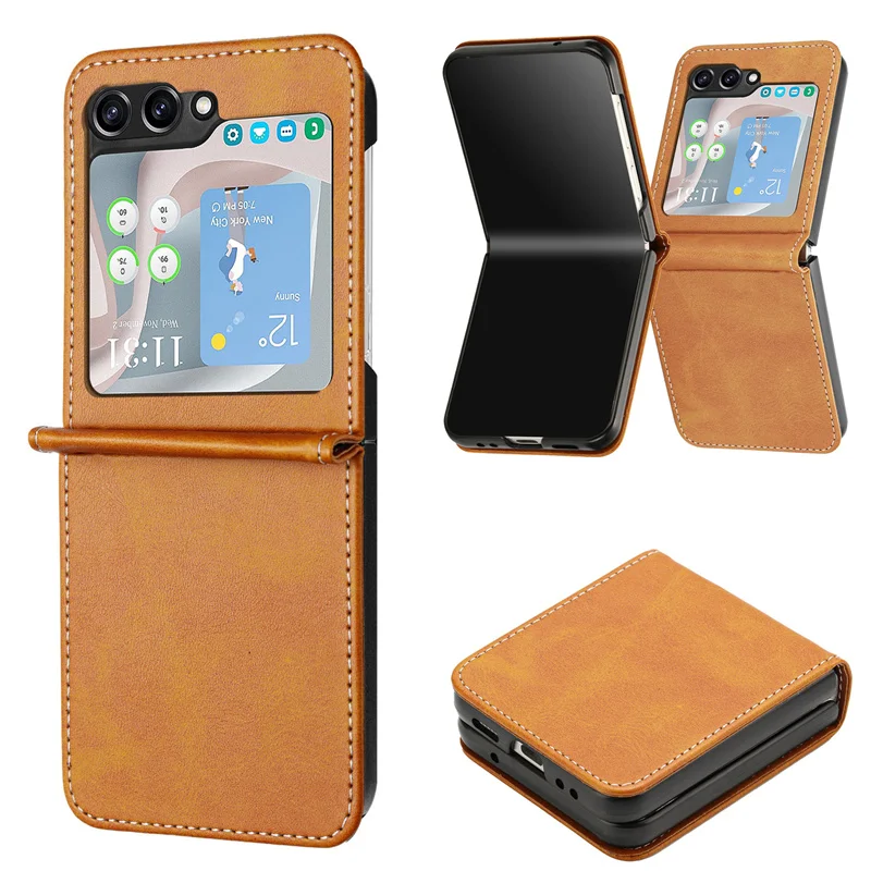 Magnetische Flip-Brieftaschenhülle 6 5 4 3 Flip6 Flip5 Flip4 Flip3 mit Kartenfach und Standfunktion aus Leder – Bild 2