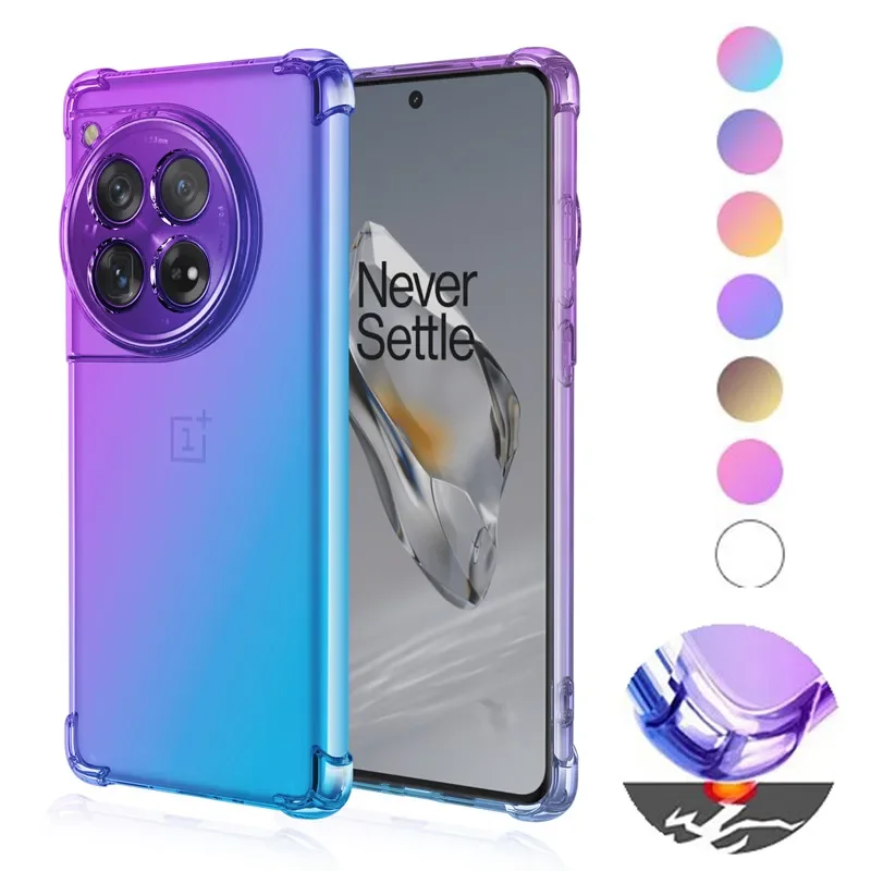OnePlus 13: Gradient TPU Fall Abdeckung Stoßfest Vier Ecken Schutzhülle Fundas Coque Capa