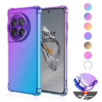 OnePlus 12: Gradient TPU Fall Abdeckung Stoßfest Vier Ecken Schutzhülle Fundas Coque Capa