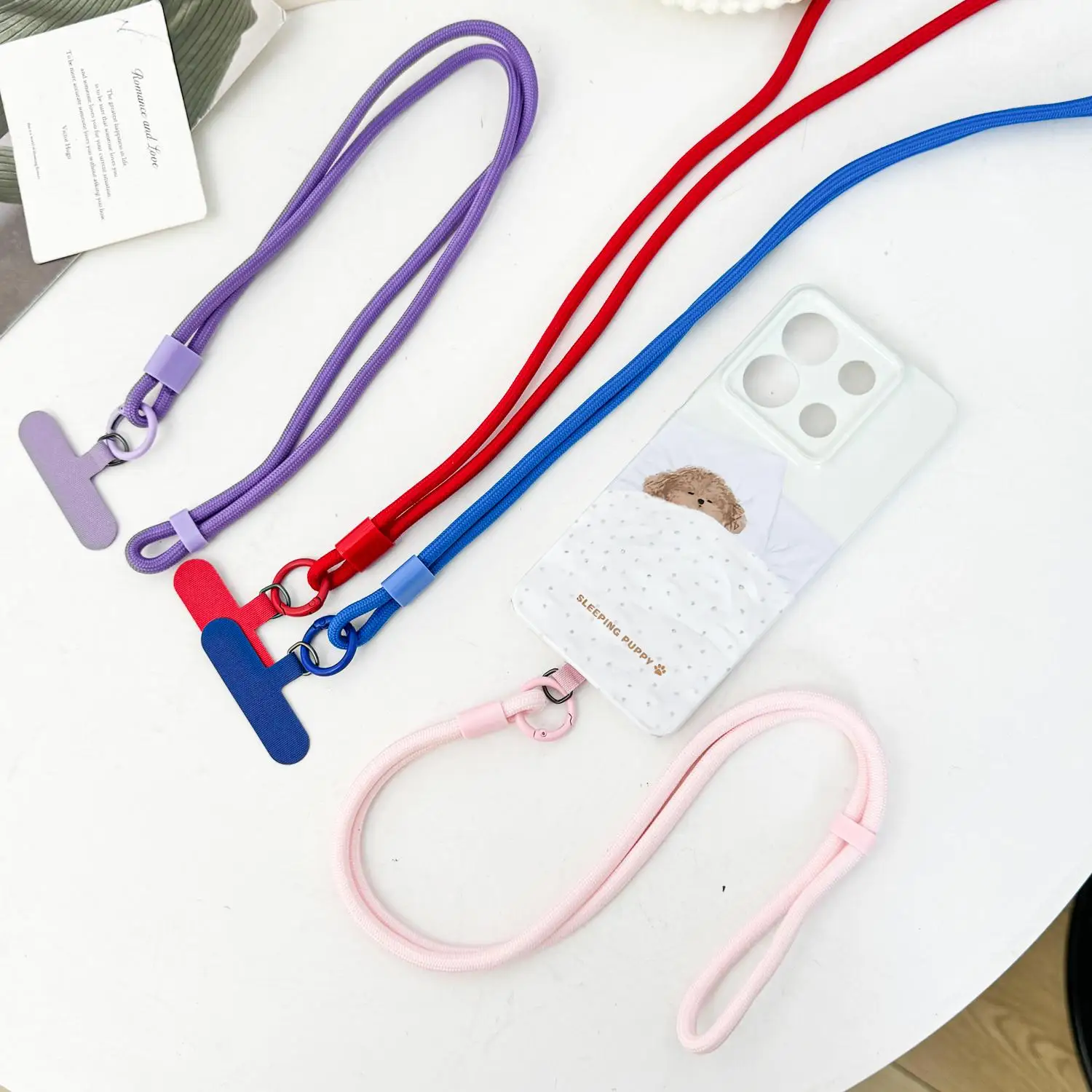 Universell verstellbares Handy-Anti-Verlust-Lanyard mit Patch, Nylon-Halsband für iPhone, Samsung, Xiaomi, Huawei – Bild 2