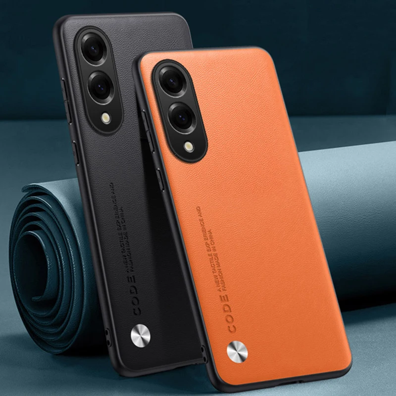Luxus PU Ledertasche Rand Zurück Abdeckung Silikon Stoßfest Schutz Telefon Fall Rand 5G – Bild 2