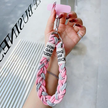 Niedliches Handy-Lanyard zum Aufhängen, Dekoration, kann gedragen werden, Twist-Seil, Anti-Verlust-Anhänger, modisch
