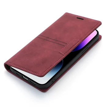 iPhone SE (2020/2022): Leder-Flip-Wallet-Hülle Magnetischer Kartenhalter Handyhülle