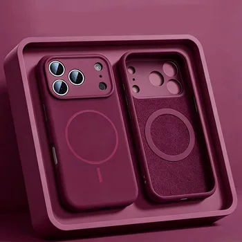 IPhone 17 Pro Max: Für Magsafe Flüssigsilikon-Handyhüllen, Luftgehäuse, magnetische kabellose Ladeabdeckung