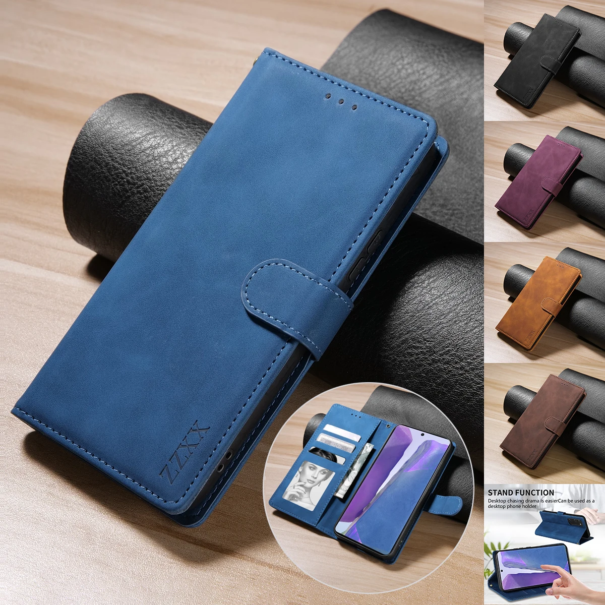 Galaxy S25 FE: Brieftasche magnetische Flip mit Kartensteckplatz Ledertasche