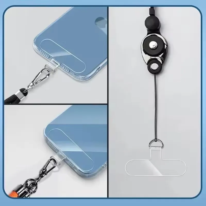 10/5/1 Stück Universelles TPU Handy Anti-Verlust-Lanyard Kartenhalter Nylon Abnehmbare Handy-Hängeschnur Gurt Patch – Bild 2