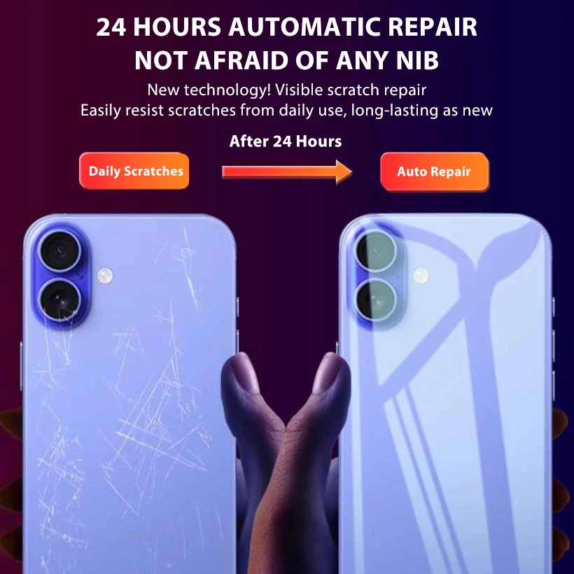 4-1Pcs Zurück Hydrogel Film Soft Clear Screen Protector Telefon Zubehör – Bild 4