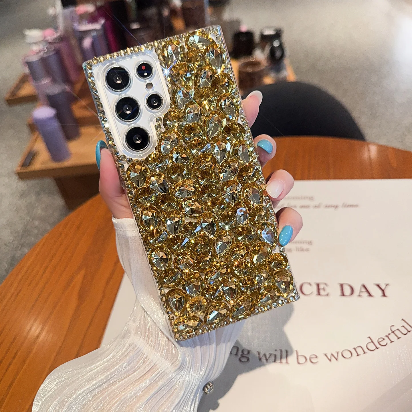 Neu eingetroffen: Luxuriöses Design, vollständig mit Diamanten besetzte Handyhülle +, Schutzhülle. – Bild 6