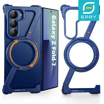 Galaxy Z Fold7: Eary Rahmenhülle 8 für Magsafe 360° Drehbarer Magnetständer Metall-Handyhülle Stoßfeste