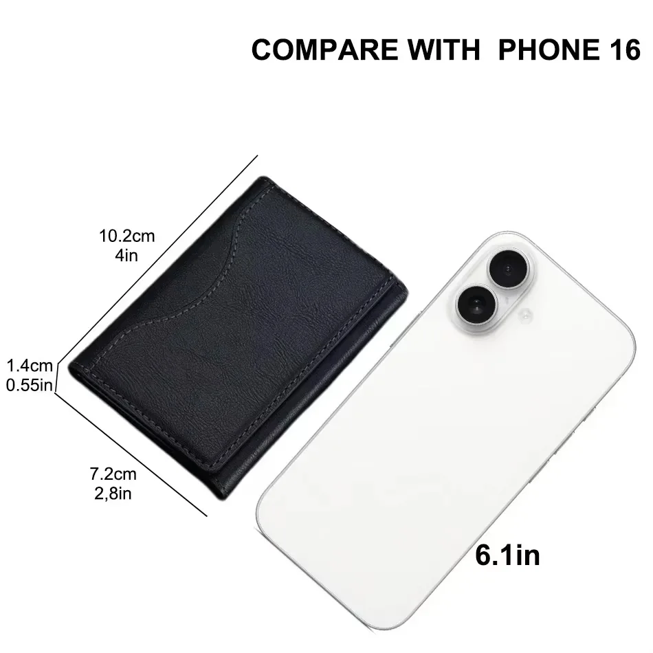 ​ Magsafe Kartenetui aus PU-Leder für Damen und Herren – stilvolle magnetische Kartenetui für Telefon 16/15/14/13/12 – Bild 6