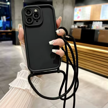 iPhone 17 Pro Max: Handyhülle mit verstellbarem Umhängeband und weicher Abdeckung
