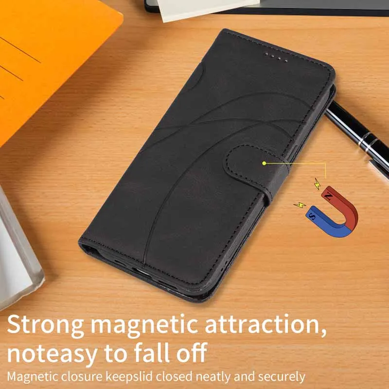 Flip Wallet Case Leder Kartenfächer Standbuch Telefonabdeckung – Bild 6
