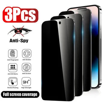 iPhone 15 Plus: 3er-Set Anti-Spionage-Glas Sichtschutz-Displayschutzfolie Glas 15 16e
