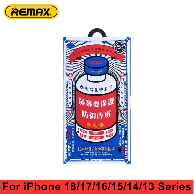 iPhone 13: Remax HD-Displayschutz aus gehärtetem Glas 17Air 17Pro 17ProMax für 15/14/13 Serie