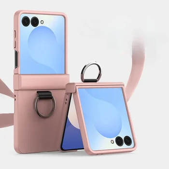 Galaxy Z Flip4: Ring-Klapp-Handyhülle, All-Inclusive-Scharnierschutz, stoßfeste Abdeckung