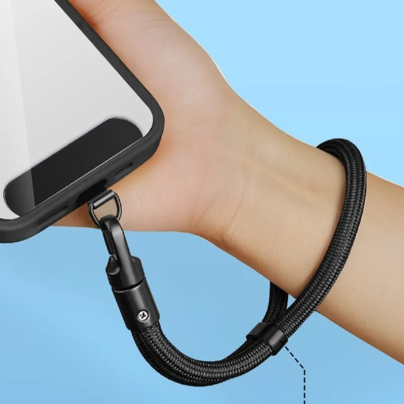 1 Stück universelles verstellbares Handy-Lanyard, kurzes Handgelenkband mit selbstsicherndem Anti-Drop-Design – Bild 3