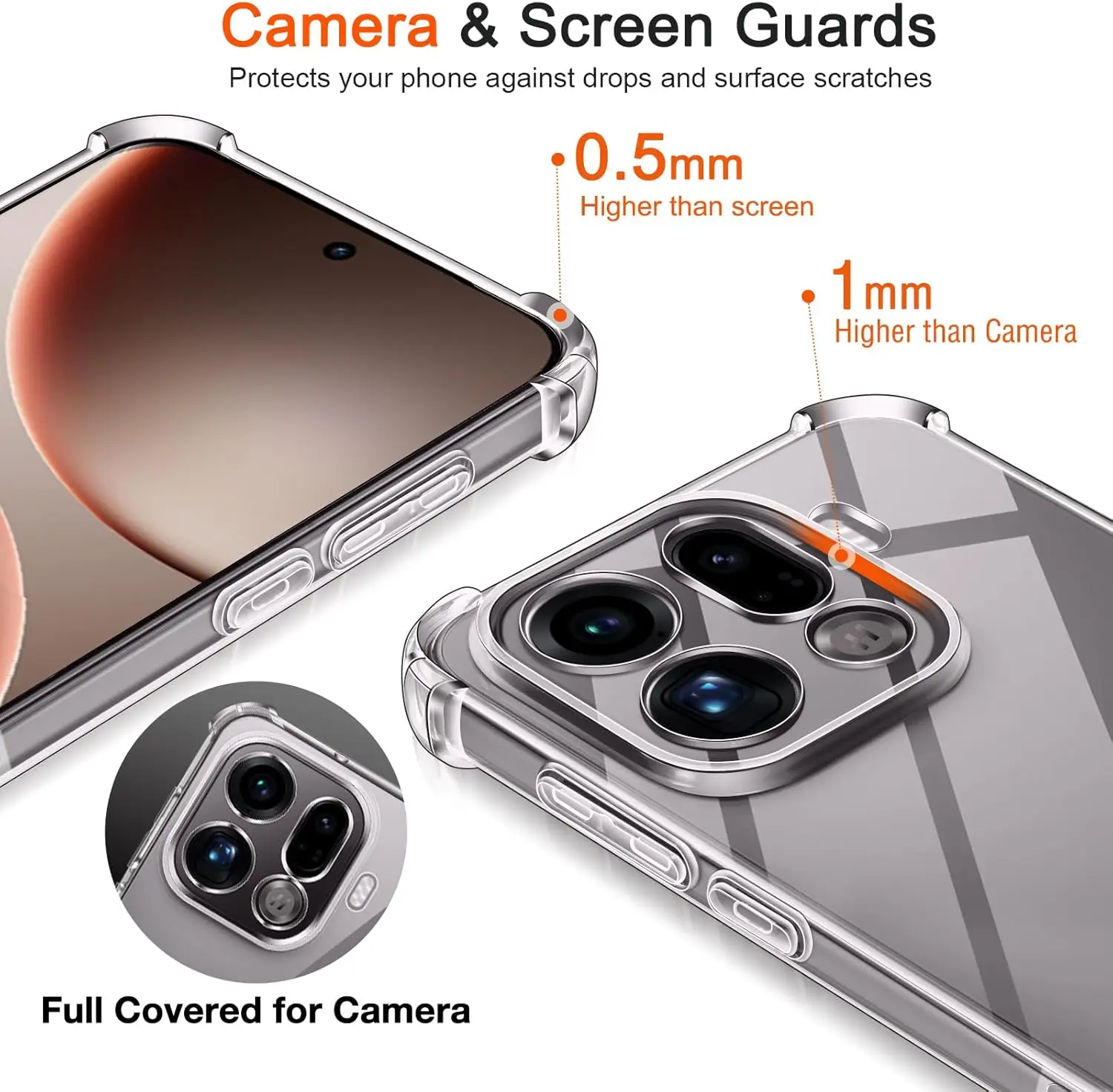 Vier-Ecken Stoßfeste TPU-Hülle Ultra X8S Find X8 Pro Schutzhülle Transparente Schale Capa Fundas – Bild 5