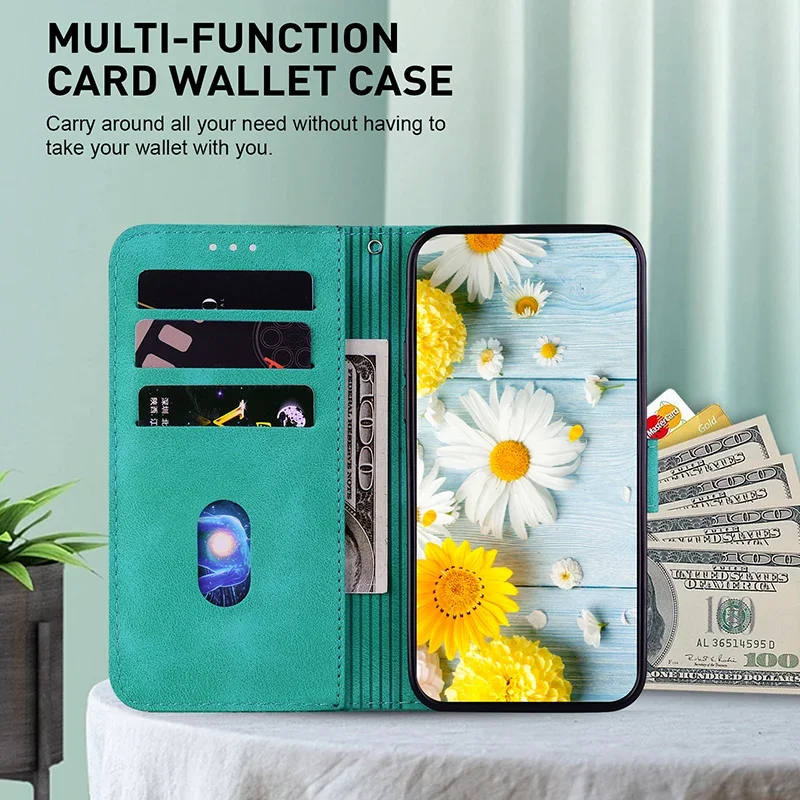 Leder-Handyhülle Kartenfach Brieftaschenhülle – Bild 5