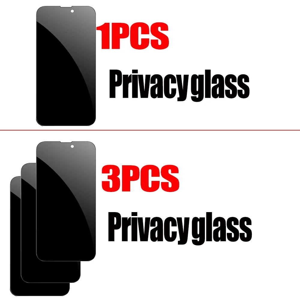 1/3/5 PCS Anti-Privacy-Hartglas Anti-Peep-Displays chutz Anti-Spy-Front glas Peep-Proof-Schutz folie Privacy Glass – Bild 2