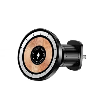 15 W magnetisches kabelloses Auto-Ladegerät, 360-Grad-Drehung, faltbarer Metall-Ladeständer für Magsafe iPhone 15 14 13