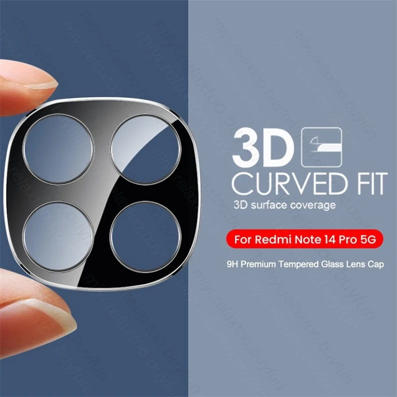 Redmi Note 14 5G: 3D-Gebogener Kameralinsen-Schutz Gehäuse aus gehärtetem Glas
