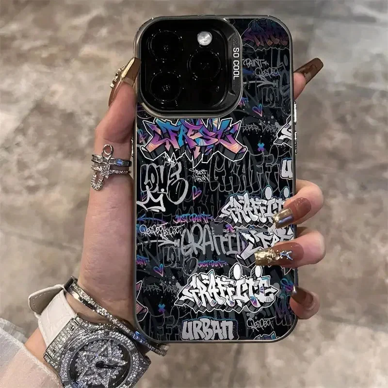 Graffiti Coole Kunst Rosa Handyhülle Hüllen Anti Fall Matte Cover Case Funda – Bild 6