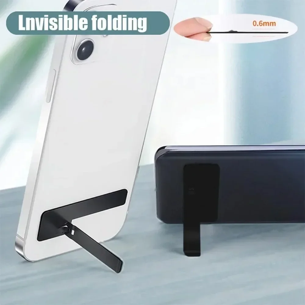 1/2 Stück Ultra Dünner Mini-Handy-Ständer Universeller Desktop-Telefonhalter Metall-Klappständer für iPhone/Samsung – Bild 4