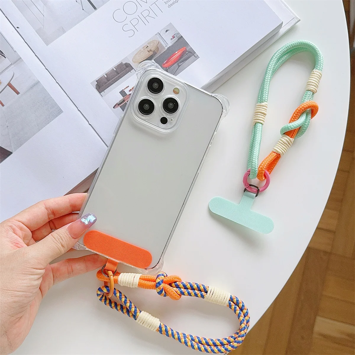 Telefon-Lanyard, Handschlaufe, Handyhülle, Verbindungsstück, universelles Handyhülle-Zubehör, rutschfest und sturzsicher, tragbarer Anhänger – Bild 2