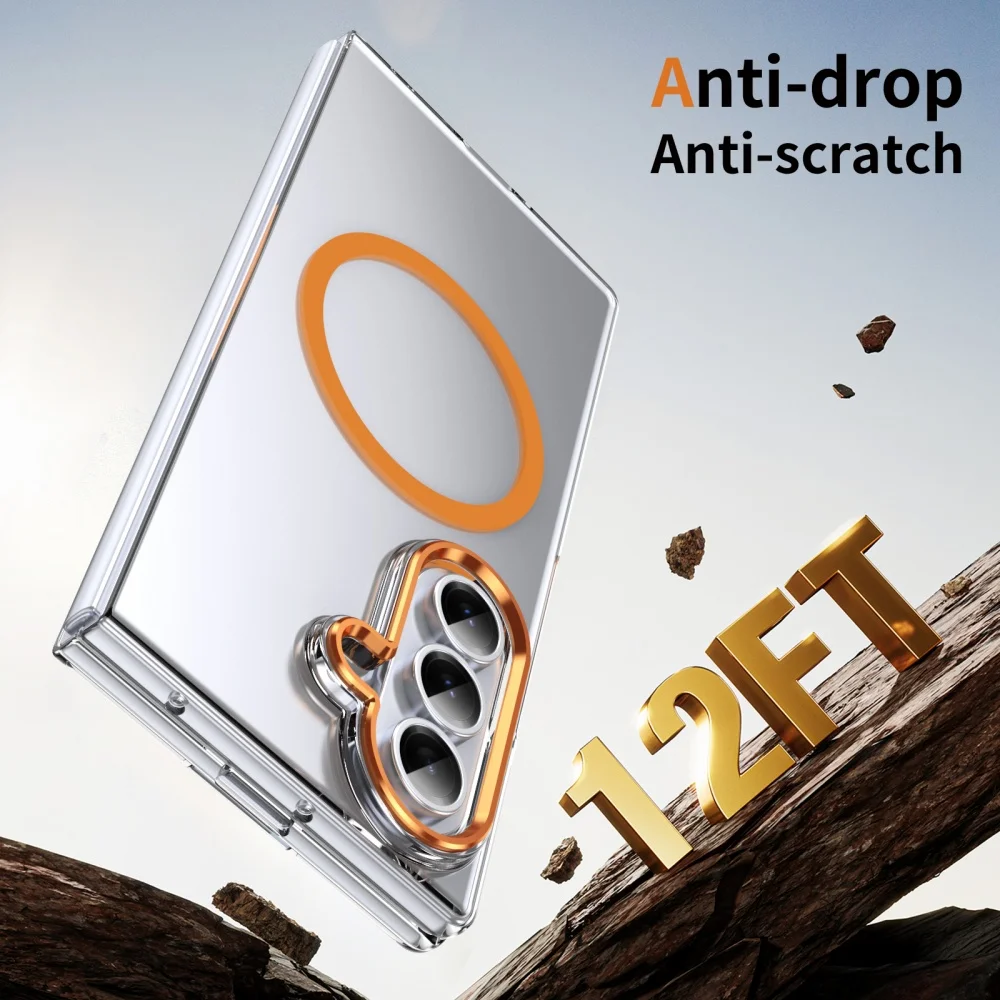 Luxuriöse HD-Klarsichthülle mit MagSafe-Magnetfunktion Fold mit Displayschutz und Scharnier-Schutzklappe – Bild 4